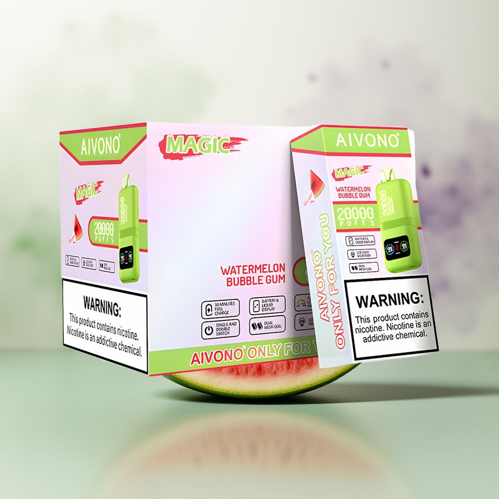 Wholesale Pakistan Aivono Aim Magic 20000 Puffs Disposable Vape Watermelon Bubble Gum 0%,2%,3%,5% Nicotine
