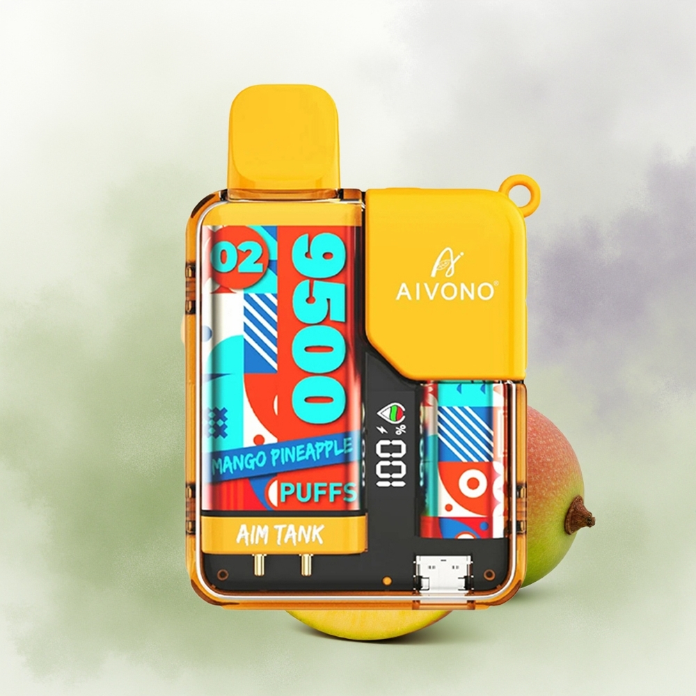 Wholesale Pakistan Aivono Aim Tank 9500 Puffs Disposable Vape Mango Pineapple 0%,2%,3%,5% Nicotine