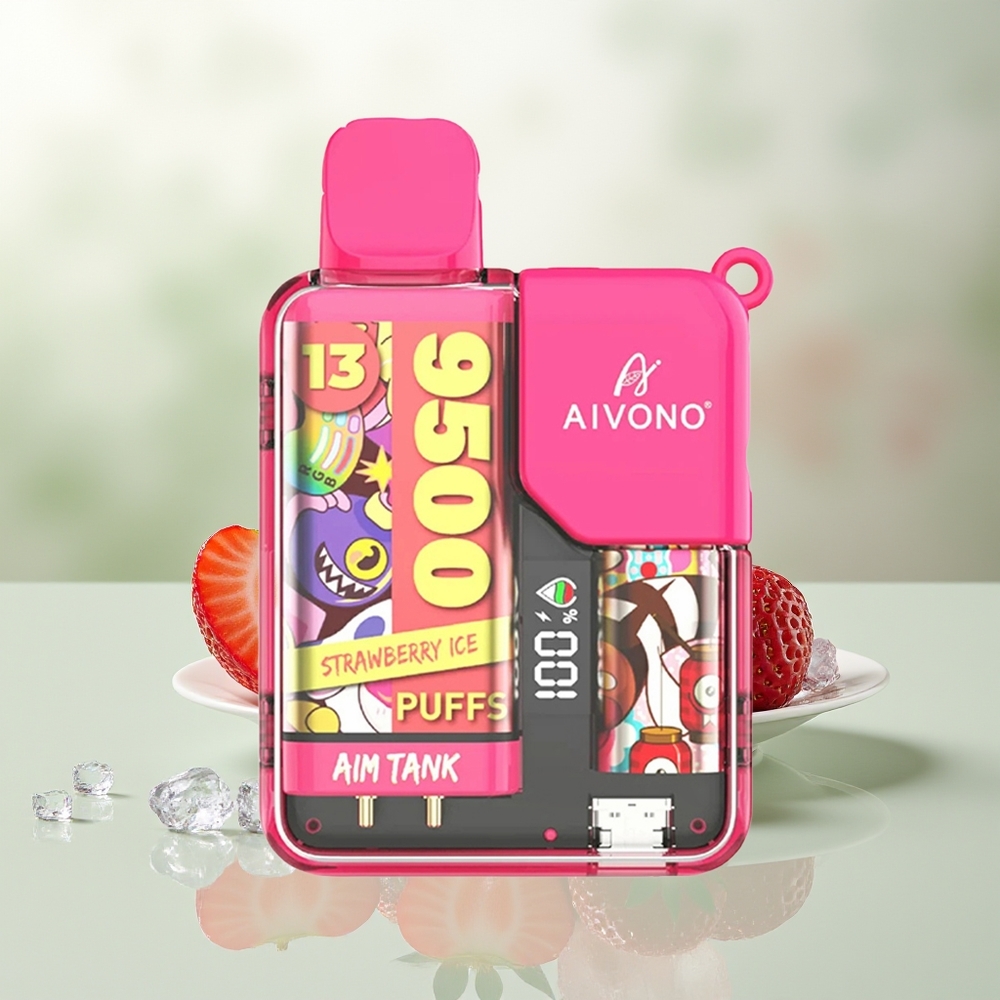 Wholesale Pakistan Aivono Aim Tank 9500 Puffs Disposable Vape Strawberry Ice 0%,2%,3%,5% Nicotine