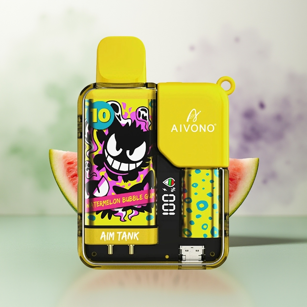 Wholesale Pakistan Aivono Aim Tank 9500 Puffs Disposable Vape Watermelon Bubble Gum 0%,2%,3%,5% Nicotine