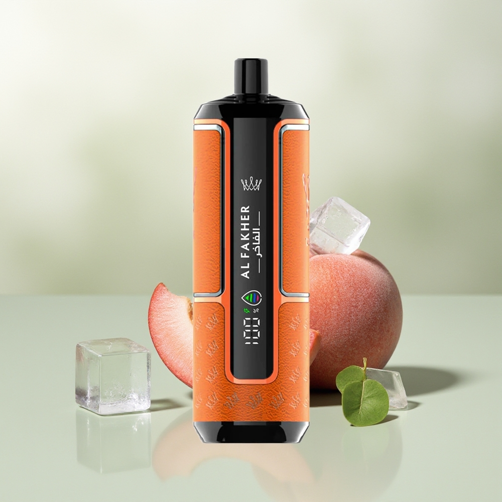 Wholesale Pakistan Al Fakher Crown Bar 15K Hypermax Disposable Vape Kit Peach Ice 6mg/ml Nicotine