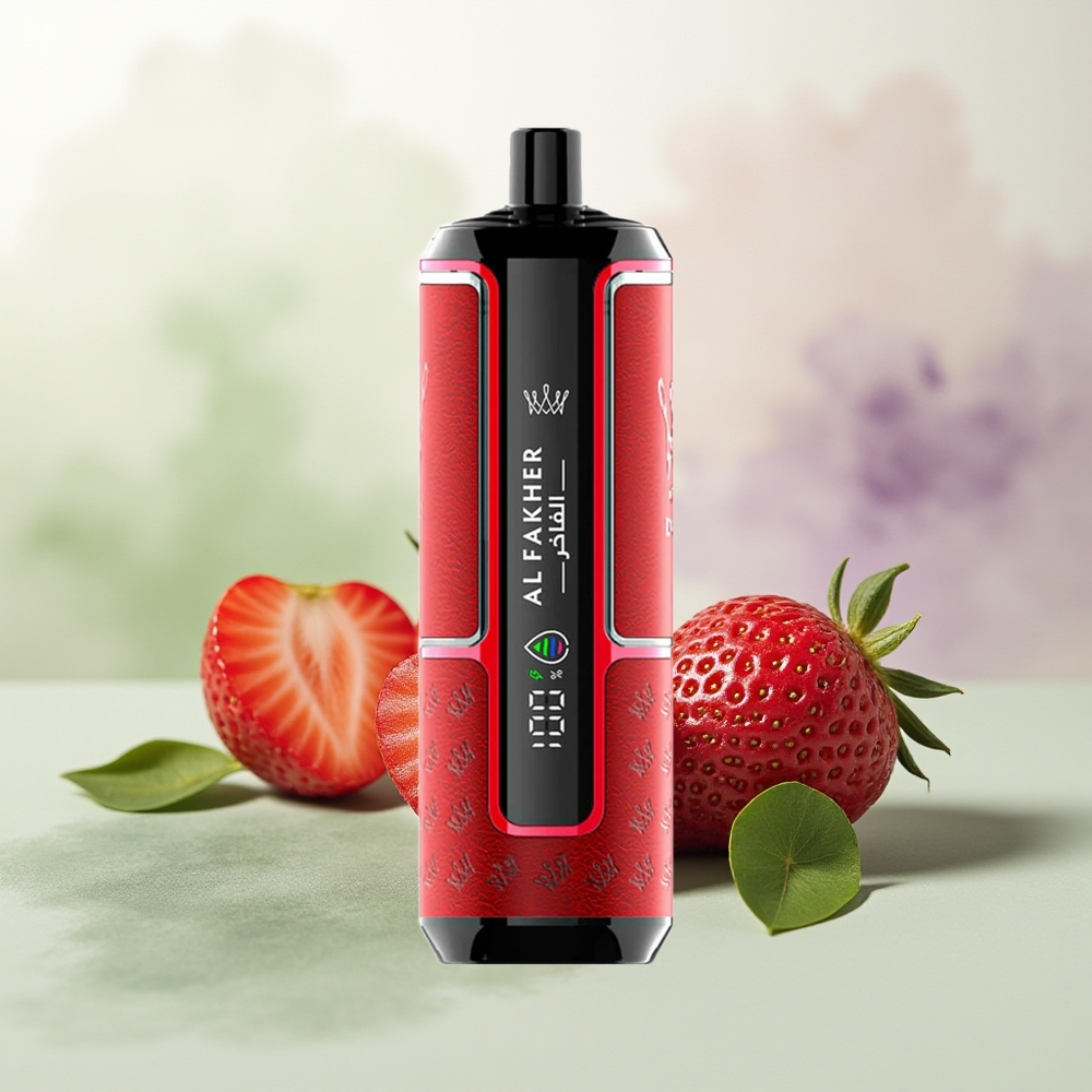 Wholesale Pakistan Al Fakher Crown Bar 15K Hypermax Disposable Vape Kit Strawberry Punch 6mg/ml Nicotine