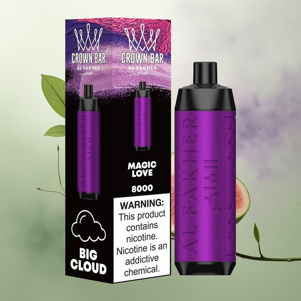 Wholesale Pakistan Al Fakher Crown Bar 8000 Crystal Disposable Vape Magic Love 5mg/ml Nicotine