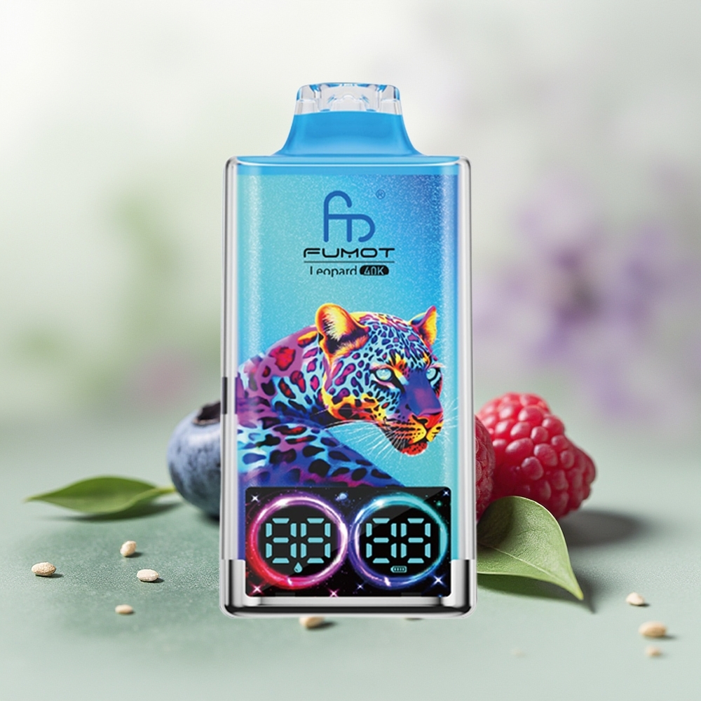 Wholesale Pakistan Fumot Leopard 40K Puffs Disposable Vape Blueberry Raspberry 0%,2%,3%,5% Nicotine Contain