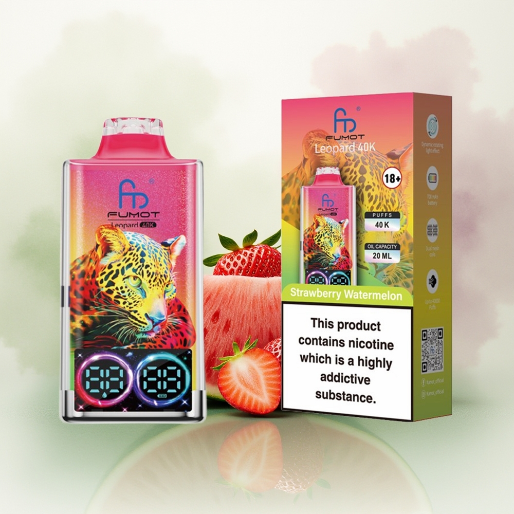 Wholesale Pakistan Fumot Leopard 40K Puffs Disposable Vape Strawberry Watermelon 0%,2%,3%,5% Nicotine Contain