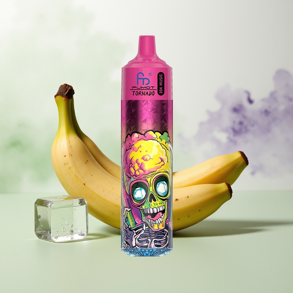 Wholesale Pakistan Fumot Randm Tornado 30000 Puffs Disposable Vape Banana Ice 2%,5% Nicotine Contain