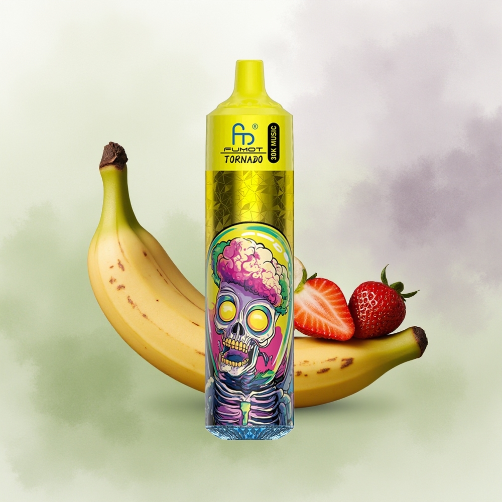 Wholesale Pakistan Fumot Randm Tornado 30000 Puffs Disposable Vape Banana Strawberry 2%,5% Nicotine Contain