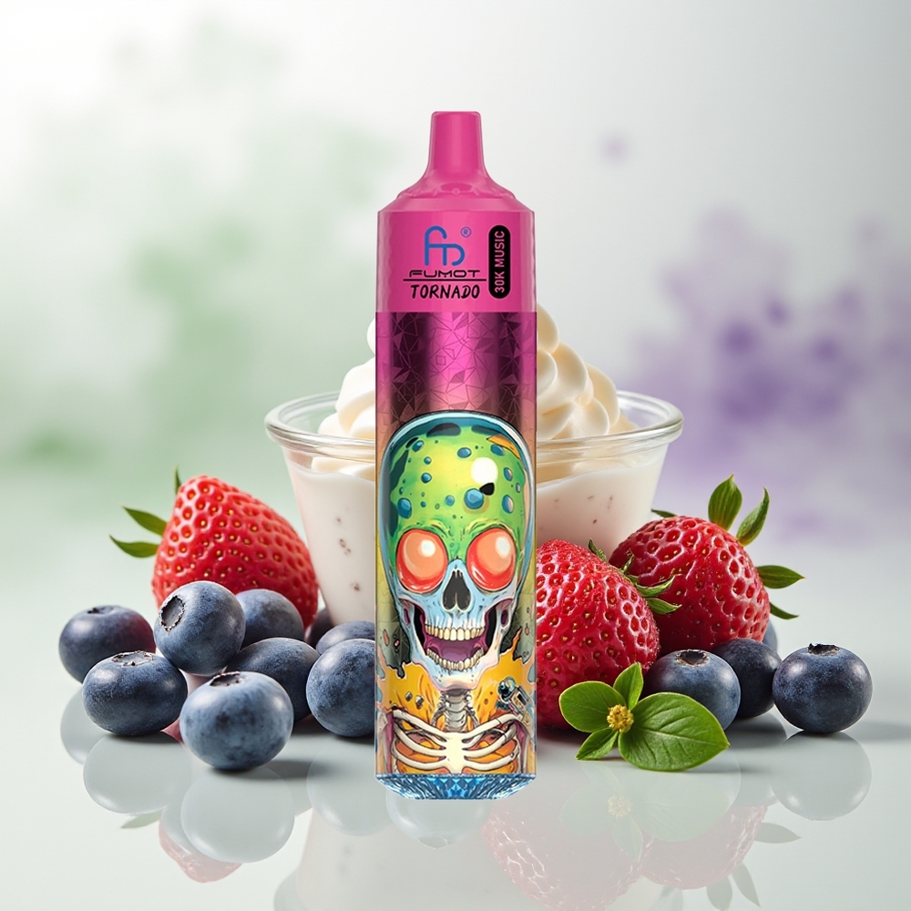 Wholesale Pakistan Fumot Randm Tornado 30000 Puffs Disposable Vape Blueberry Strawberry Raspberry Ice Cream 2%,5% Nicotine Contain