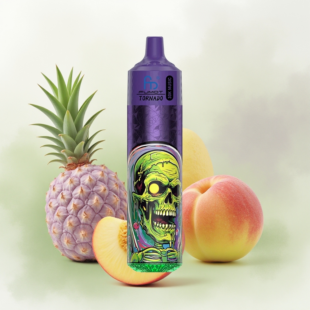 Wholesale Pakistan Fumot Randm Tornado 30000 Puffs Disposable Vape Peach Mango Pineapple 2%,5% Nicotine Contain