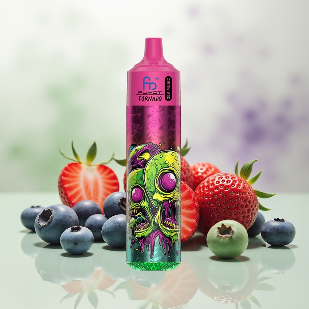 Wholesale Pakistan Fumot Randm Tornado 30000 Puffs Disposable Vape Strawberry Blueberry 2%,5% Nicotine Contain