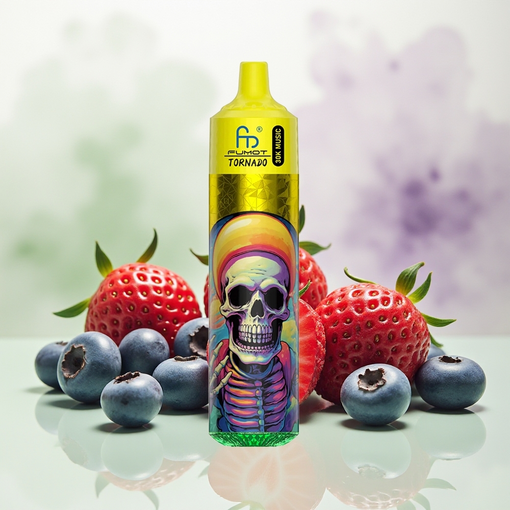 Wholesale Pakistan Fumot Randm Tornado 30000 Puffs Disposable Vape Strawberry Blueberry Raspberry 2%,5% Nicotine Contain