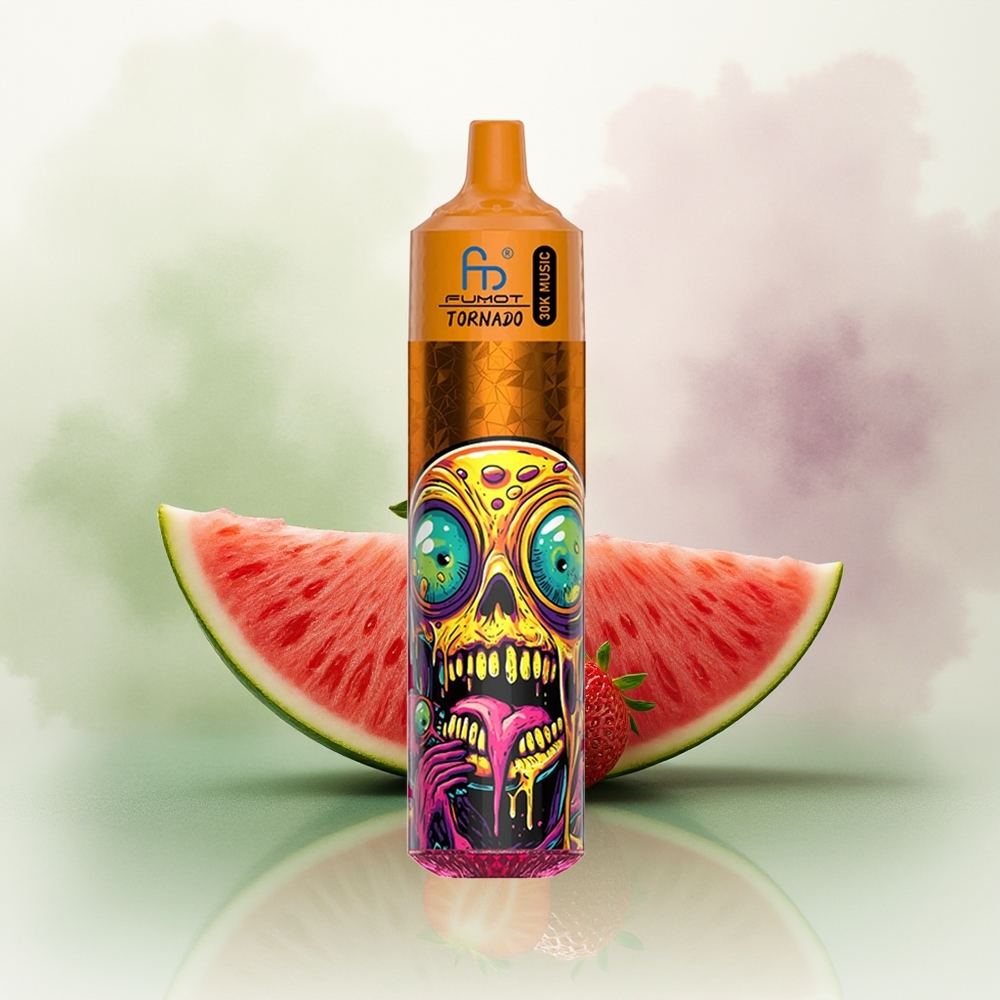 Wholesale Pakistan Fumot Randm Tornado 30000 Puffs Disposable Vape Strawberry Watermelon 2%,5% Nicotine Contain