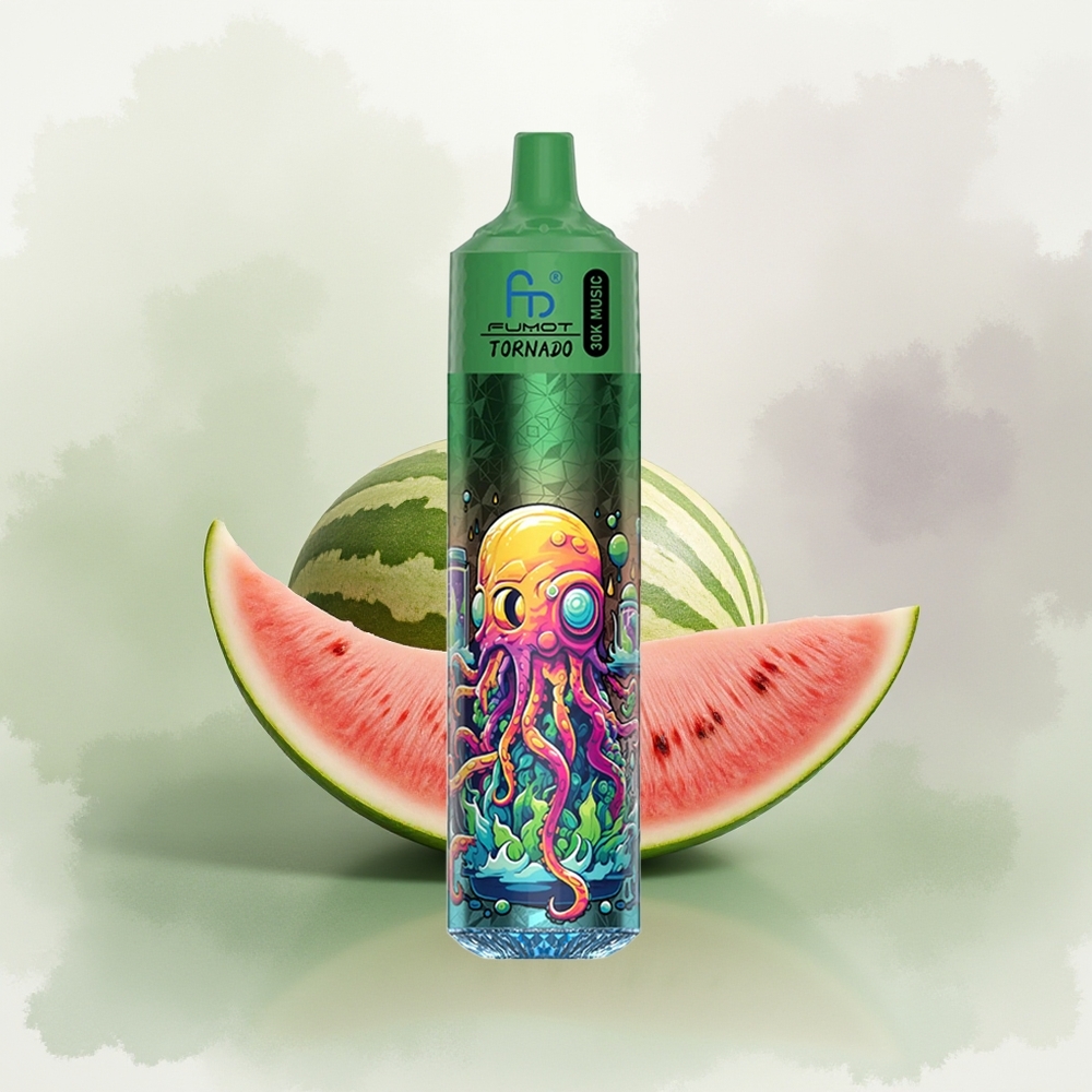 Wholesale Pakistan Fumot Randm Tornado 30000 Puffs Disposable Vape Watermelon Cantaloupe 2%,5% Nicotine Contain