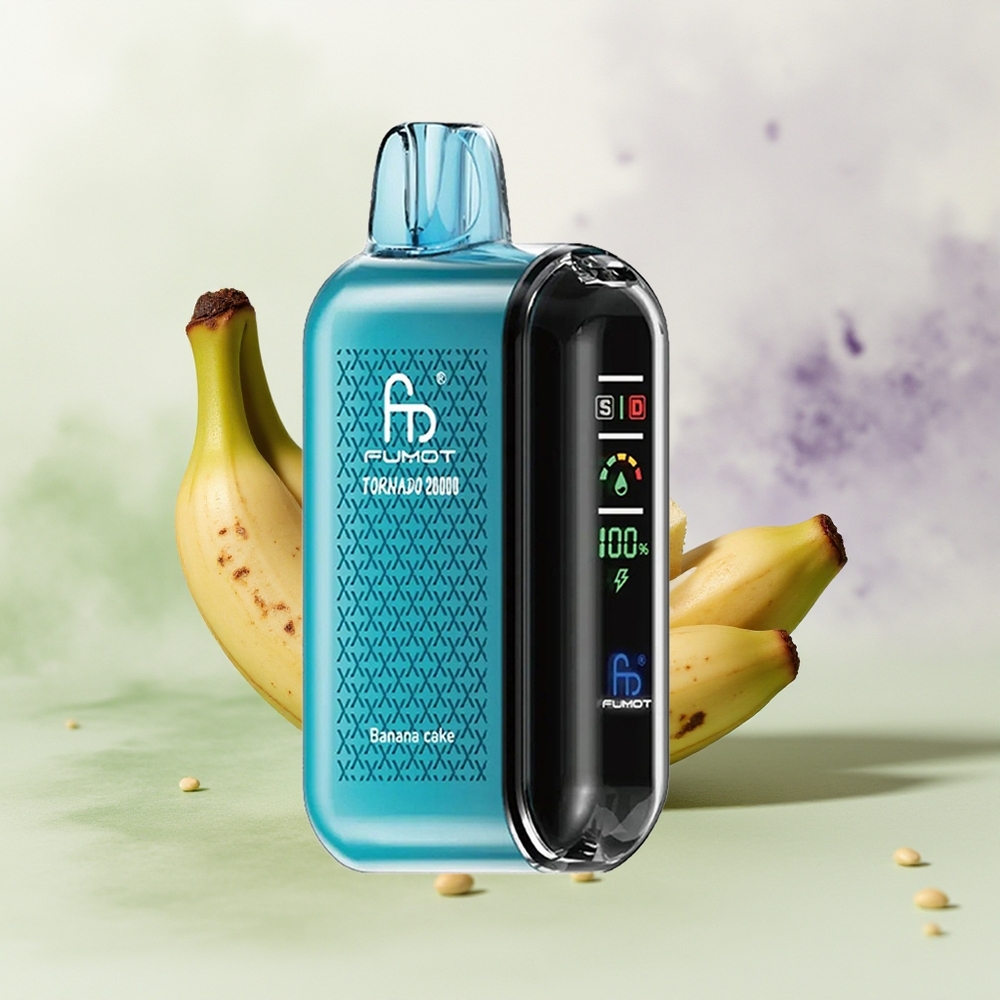 Wholesale Pakistan Fumot Tornado 20000 Puffs Disposable Vape Banana Cake 20mg/ml Nicotine Contain