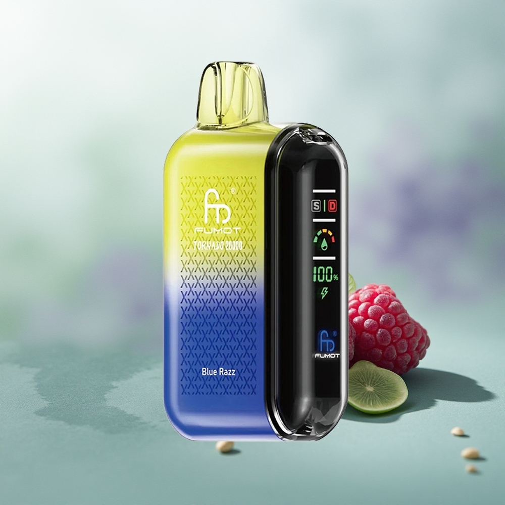 Wholesale Pakistan Fumot Tornado 20000 Puffs Disposable Vape Blue Razz 20mg/ml Nicotine Contain