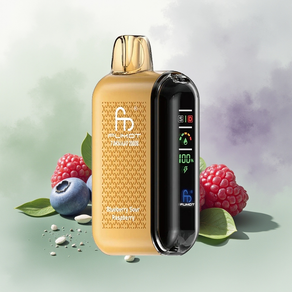 Wholesale Pakistan Fumot Tornado 20000 Puffs Disposable Vape Blueberry Sour Raspberry 20mg/ml Nicotine Contain