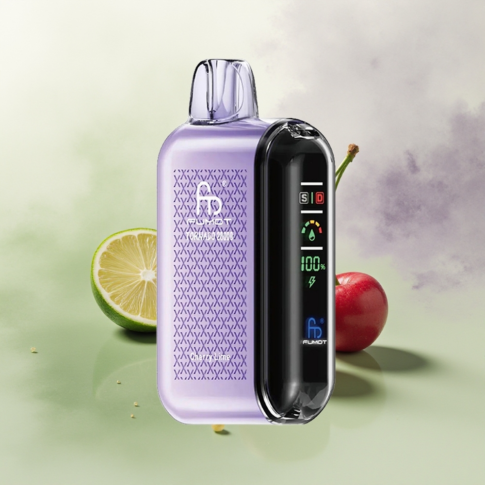 Wholesale Pakistan Fumot Tornado 20000 Puffs Disposable Vape Cherry Lime 20mg/ml Nicotine Contain