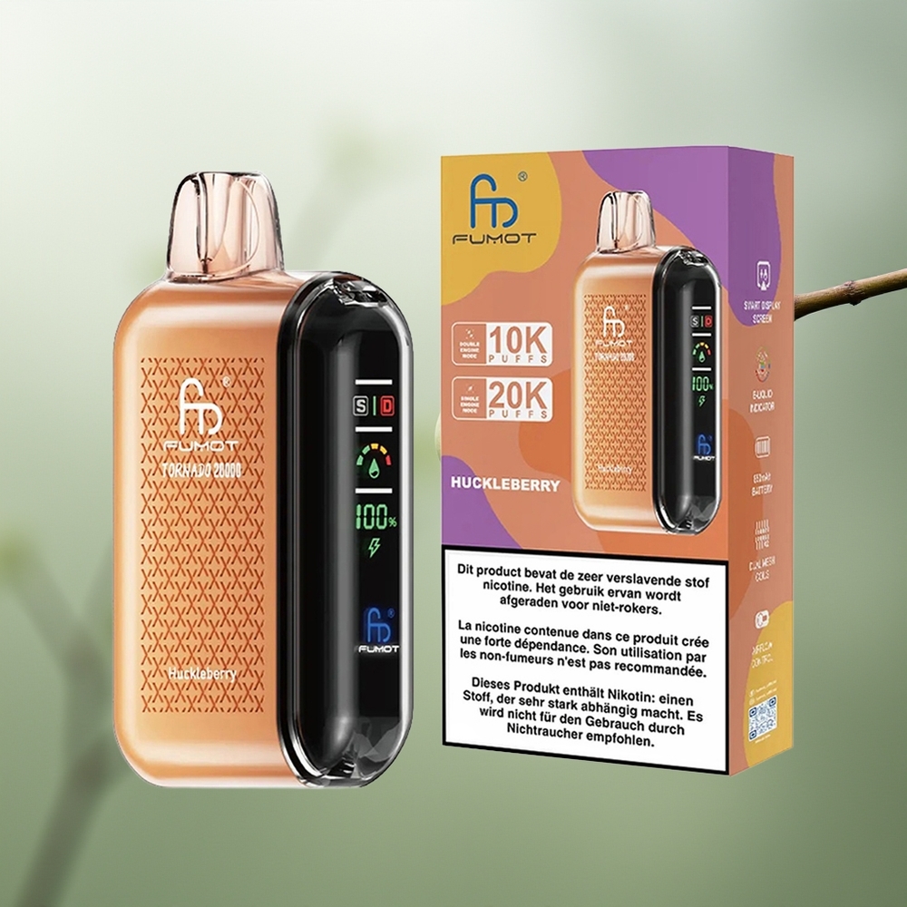 Wholesale Pakistan Fumot Tornado 20000 Puffs Disposable Vape Huckleberry 20mg/ml Nicotine Contain