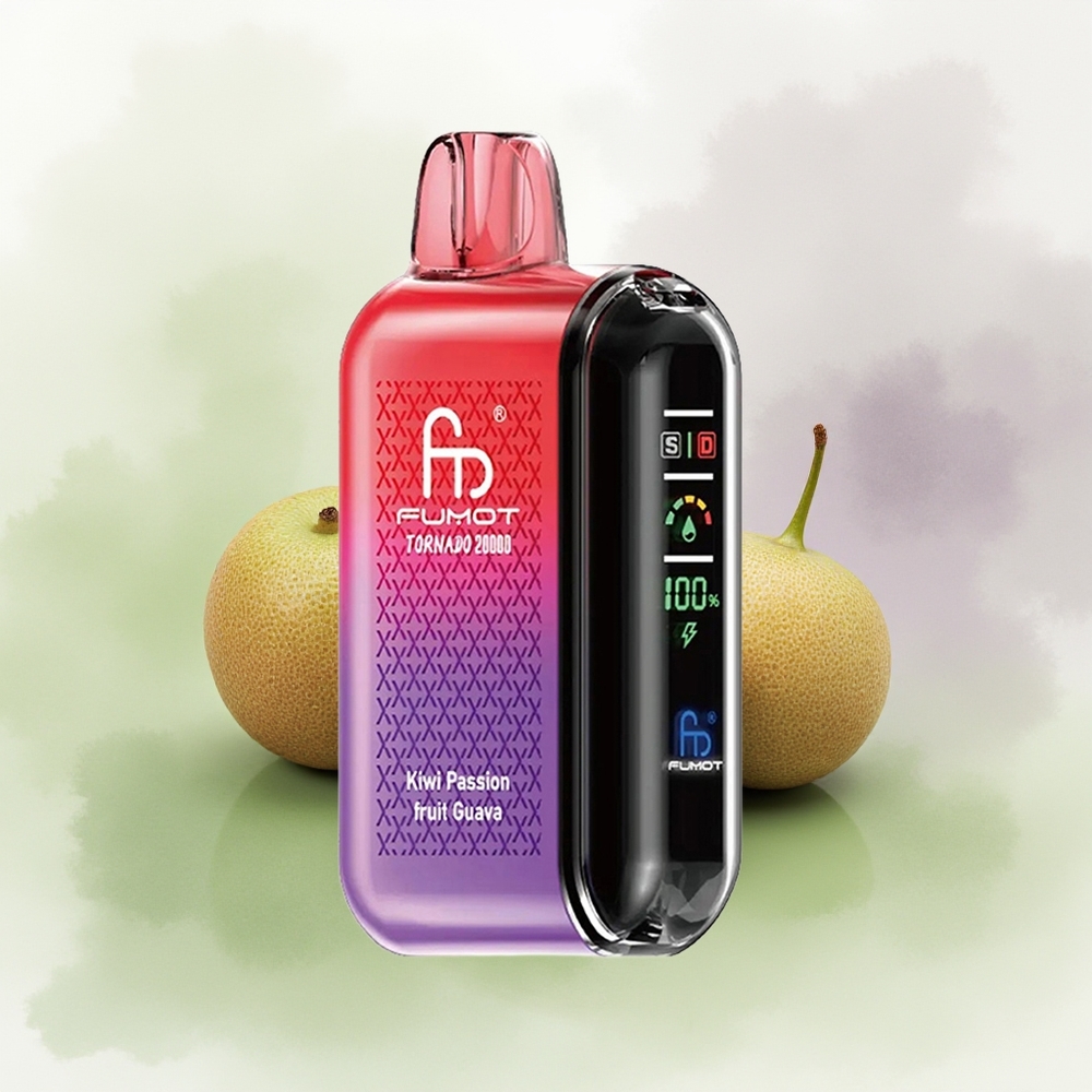 Wholesale Pakistan Fumot Tornado 20000 Puffs Disposable Vape Kiwi Passion Fruit Guava 20mg/ml Nicotine Contain