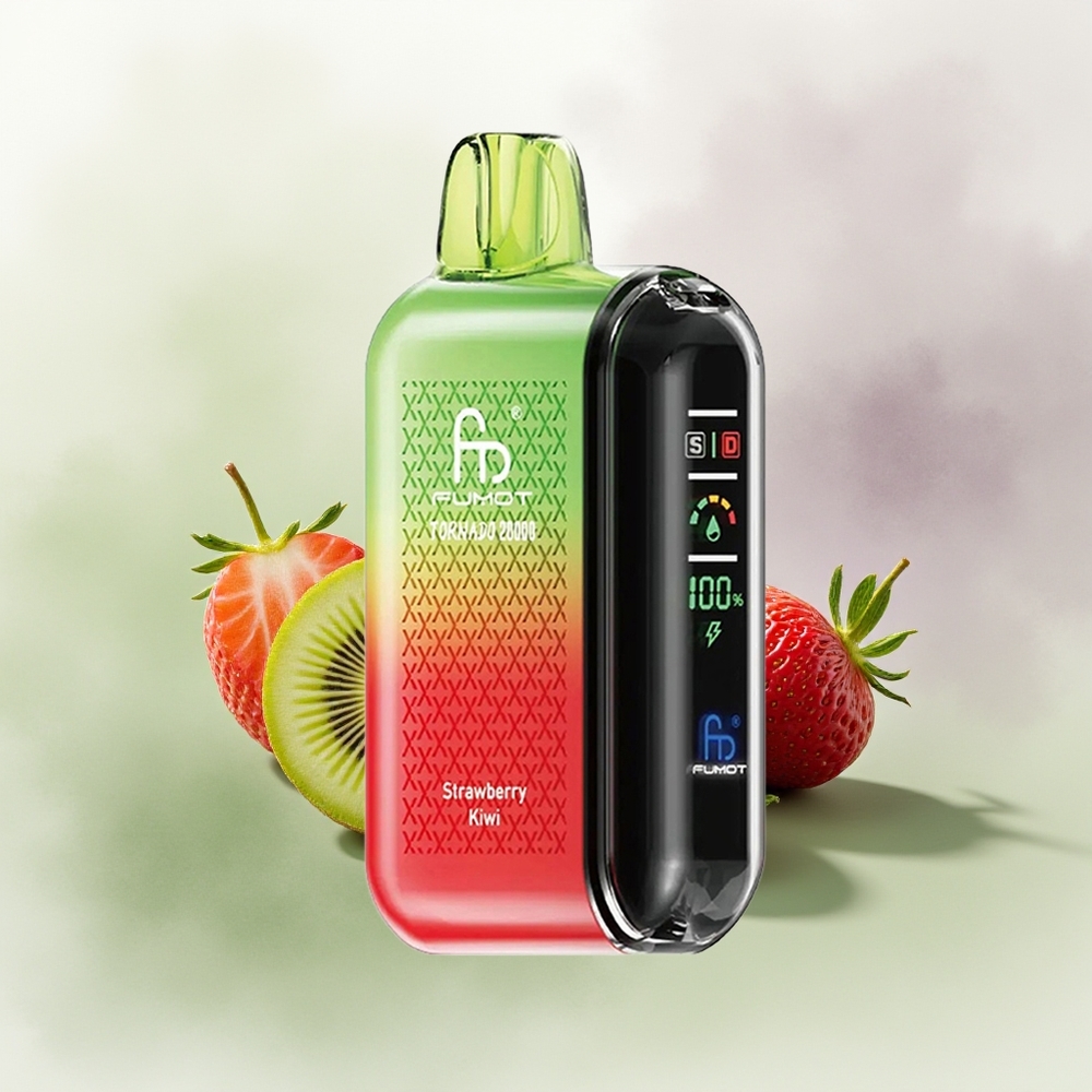 Wholesale Pakistan Fumot Tornado 20000 Puffs Disposable Vape Strawberry Kiwi 20mg/ml Nicotine Contain