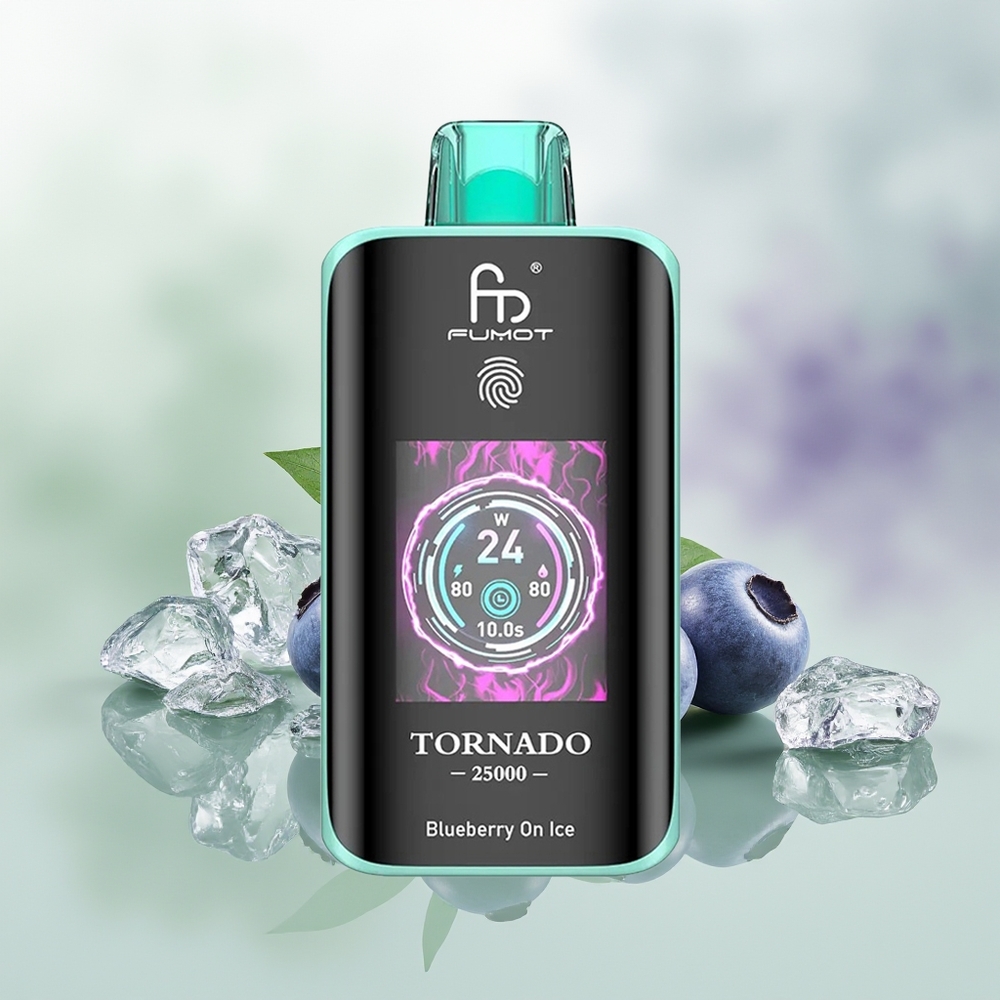 Wholesale Pakistan Fumot Tornado 25000 Puffs Disposable Vape Blueberry On Ice 0%,2%,3%,5% Nicotine Contain