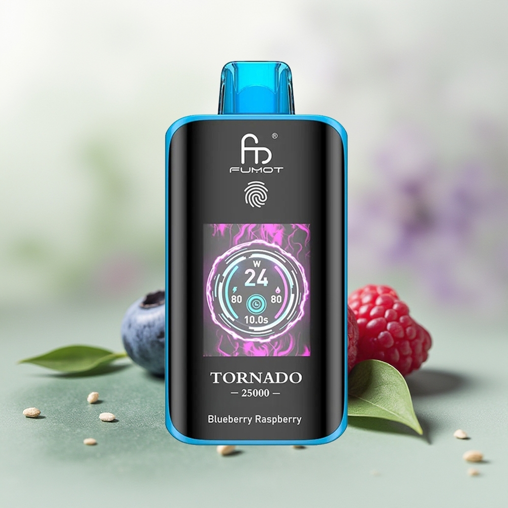 Wholesale Pakistan Fumot Tornado 25000 Puffs Disposable Vape Blueberry Raspberry 0%,2%,3%,5% Nicotine Contain