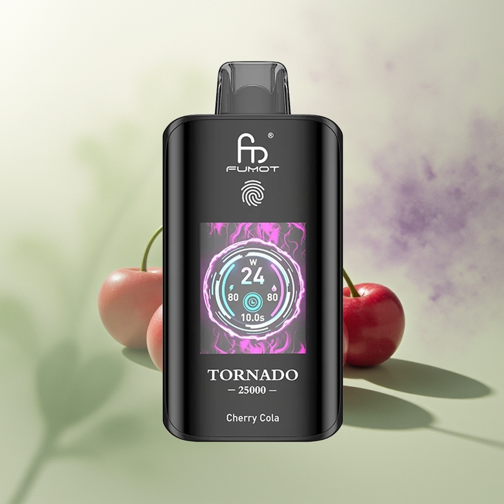 Wholesale Pakistan Fumot Tornado 25000 Puffs Disposable Vape Cherry Cola 0%,2%,3%,5% Nicotine Contain