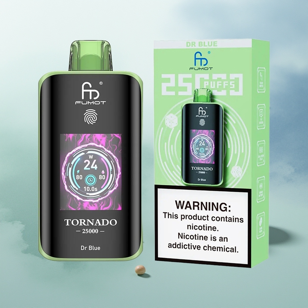 Wholesale Pakistan Fumot Tornado 25000 Puffs Disposable Vape Dr Blue 0%,2%,3%,5% Nicotine Contain