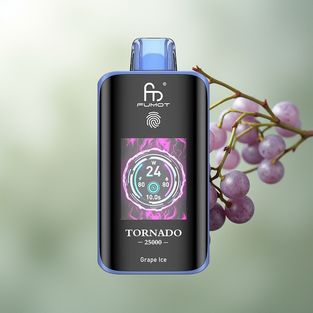 Wholesale Pakistan Fumot Tornado 25000 Puffs Disposable Vape Grape Ice 0%,2%,3%,5% Nicotine Contain