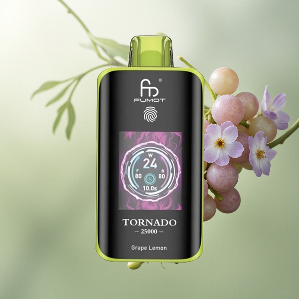 Wholesale Pakistan Fumot Tornado 25000 Puffs Disposable Vape Grape Lemon 0%,2%,3%,5% Nicotine Contain