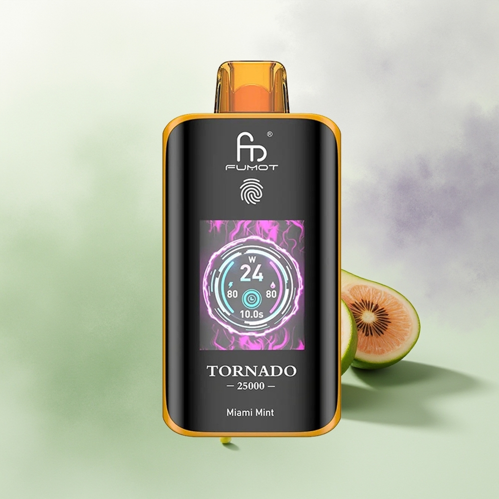 Wholesale Pakistan Fumot Tornado 25000 Puffs Disposable Vape Miami Mint 0%,2%,3%,5% Nicotine Contain
