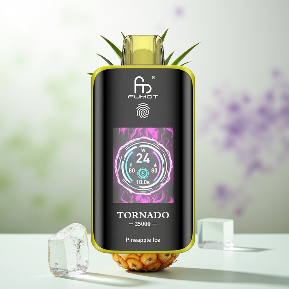 Wholesale Pakistan Fumot Tornado 25000 Puffs Disposable Vape Pineapple Ice 0%,2%,3%,5% Nicotine Contain