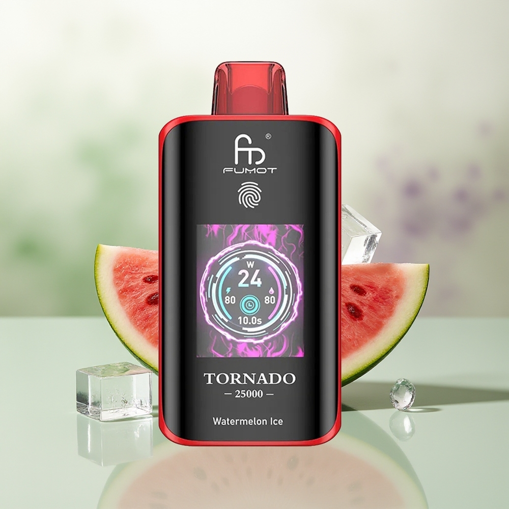 Wholesale Pakistan Fumot Tornado 25000 Puffs Disposable Vape Watermelon Ice 0%,2%,3%,5% Nicotine Contain