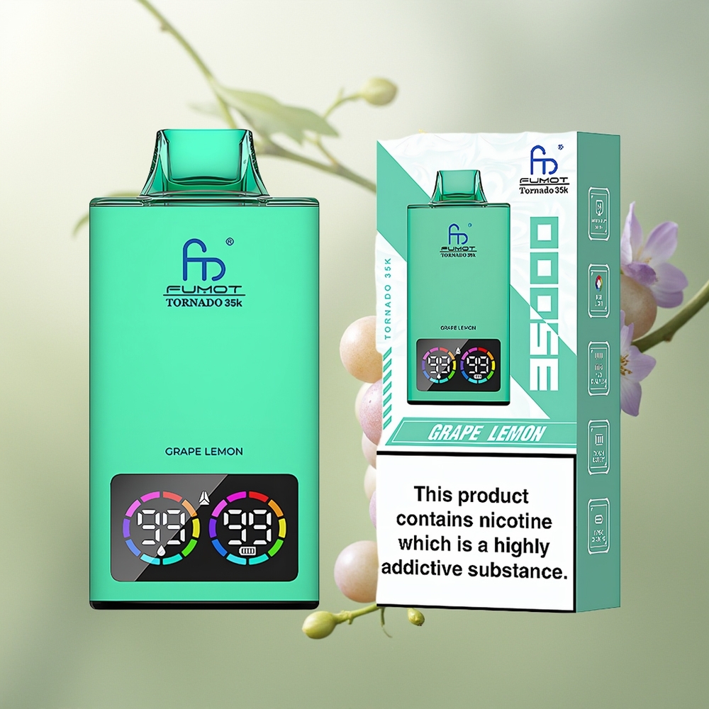 Wholesale Pakistan Fumot Tornado 35000 Disposable Vape Grape Lemon
