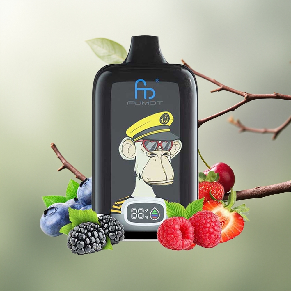Wholesale Pakistan Fumot Tornado Digital Box 12000 Puffs Disposable Vape Cherry 0%,2%,3%,5% Nicotine Contain