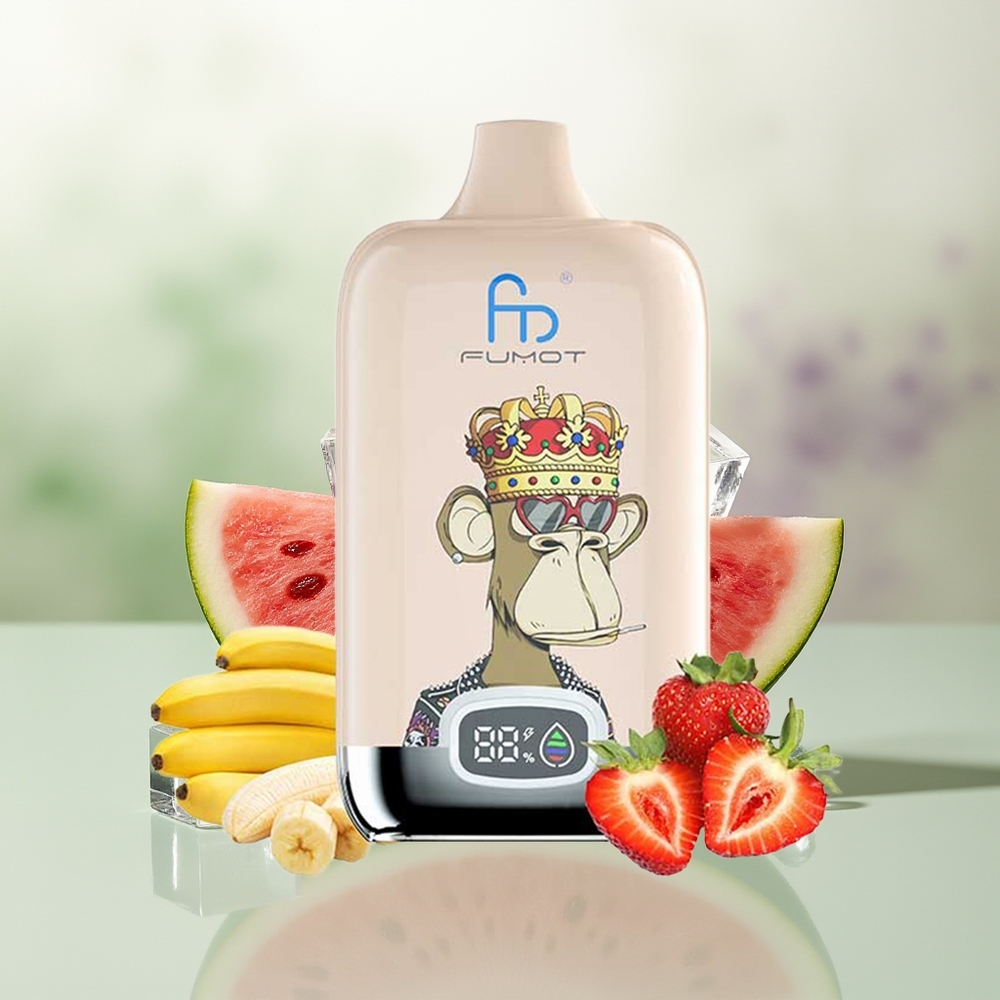 Wholesale Pakistan Fumot Tornado Digital Box 12000 Puffs Disposable Vape Watermelon Ice 0%,2%,3%,5% Nicotine Contain