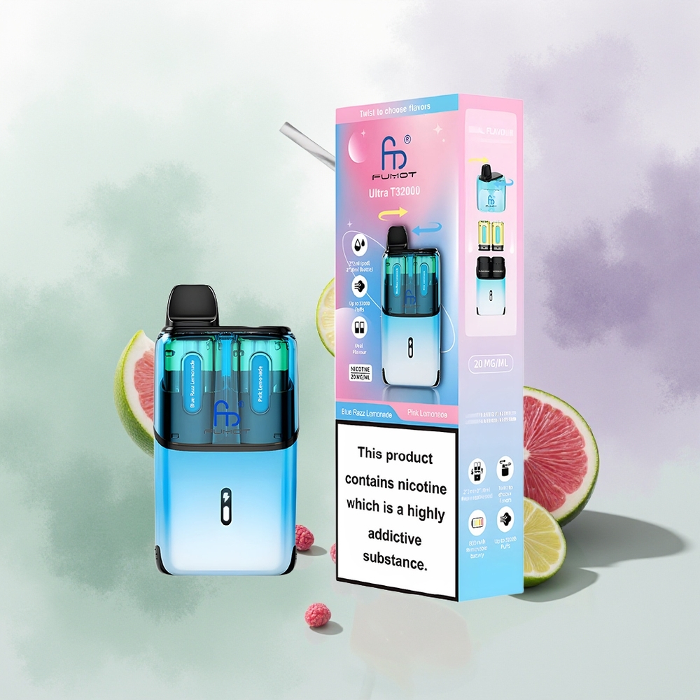 Wholesale Pakistan Fumot Ultra T32000 Disposable Vape Blue Razz Lemonade - Pink Lemonade 20mg/ml Nicotine Contain