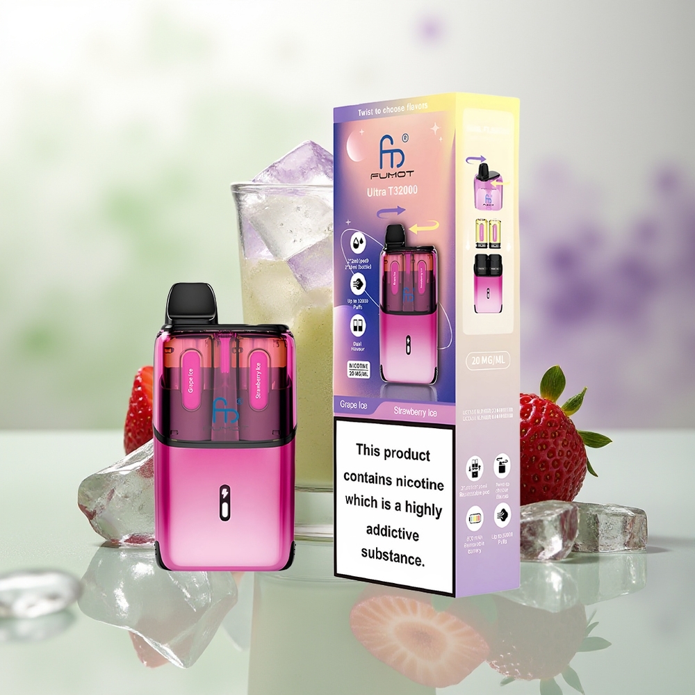 Wholesale Pakistan Fumot Ultra T32000 Disposable Vape Grape Ice - Strawberry Ice 20mg/ml Nicotine Contain