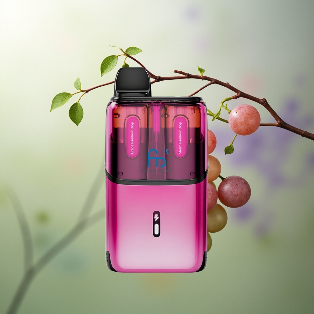 Wholesale Pakistan Fumot Ultra T32000 Disposable Vape Grape Rainbow Drops - Straw Rainbow Drops 20mg/ml Nicotine Contain