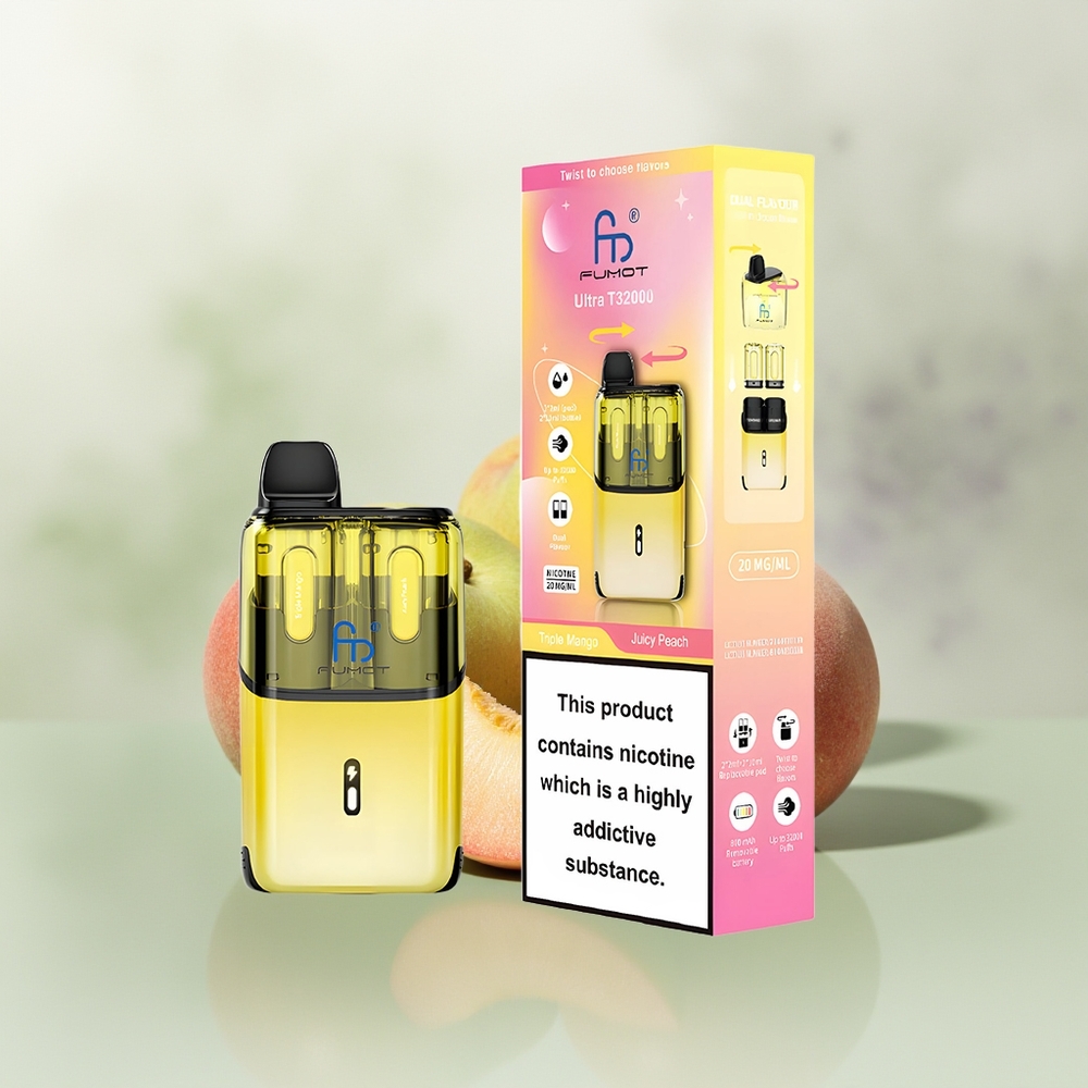 Wholesale Pakistan Fumot Ultra T32000 Disposable Vape Triple Mango - Juicy Peach 20mg/ml Nicotine Contain