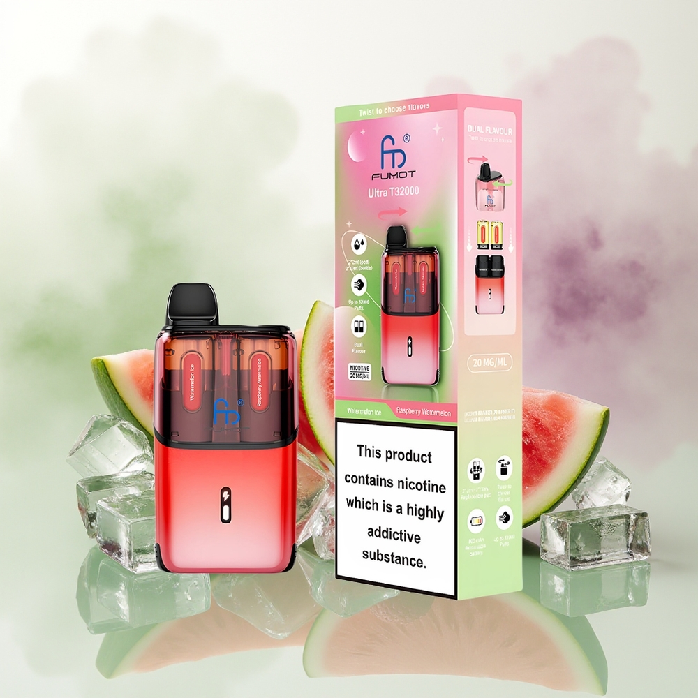 Wholesale Pakistan Fumot Ultra T32000 Disposable Vape Watermelon Ice - Raspberry Watermelon 20mg/ml Nicotine Contain