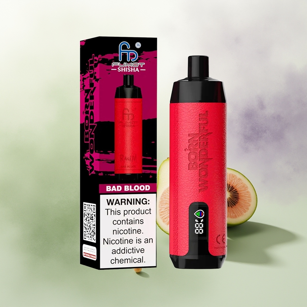 Wholesale Pakistan RandM Fumot Shisha 10000 Puffs Disposable Vape Bad Blood 5mg/ml Nicotine Contain