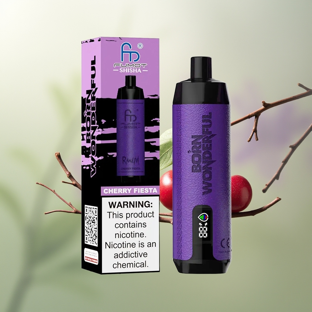 Wholesale Pakistan RandM Fumot Shisha 10000 Puffs Disposable Vape Cherry Fiesta 5mg/ml Nicotine Contain