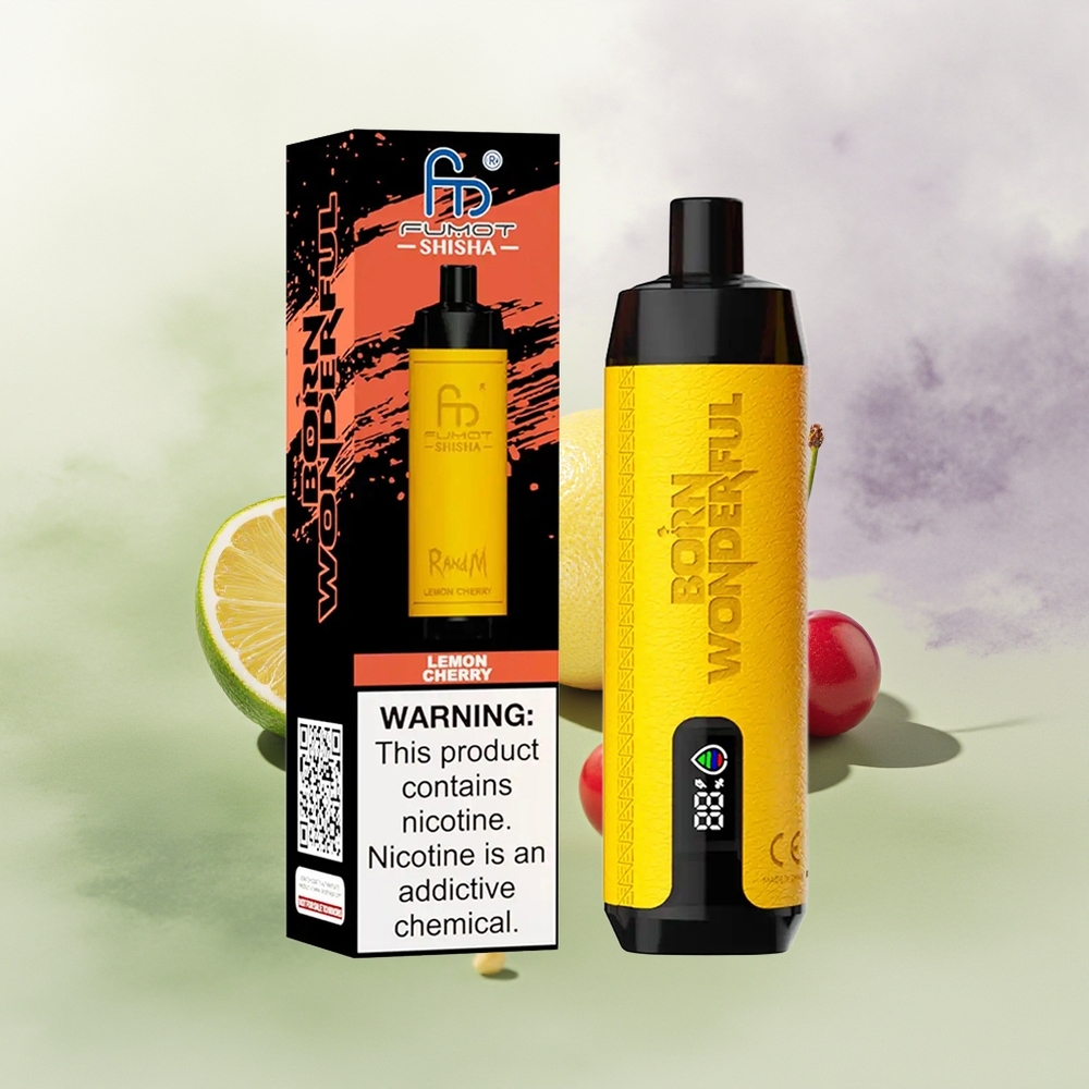 Wholesale Pakistan RandM Fumot Shisha 10000 Puffs Disposable Vape Lemon Cherry 5mg/ml Nicotine Contain