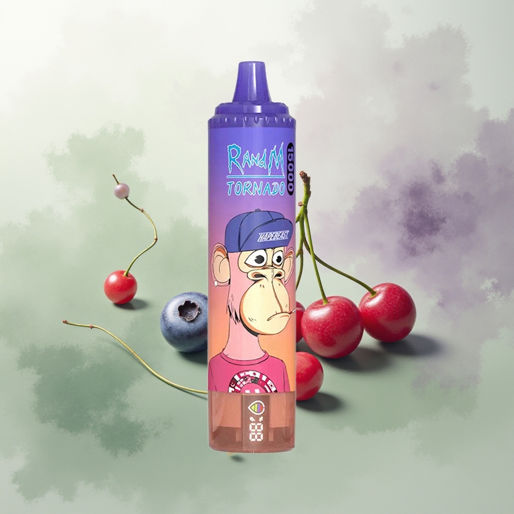 Wholesale Pakistan RandM Fumot Tornado 15000 Puffs Disposable Vape Blueberry Cherry Cranberry 0%,2%,3%,5% Nicotine Contain