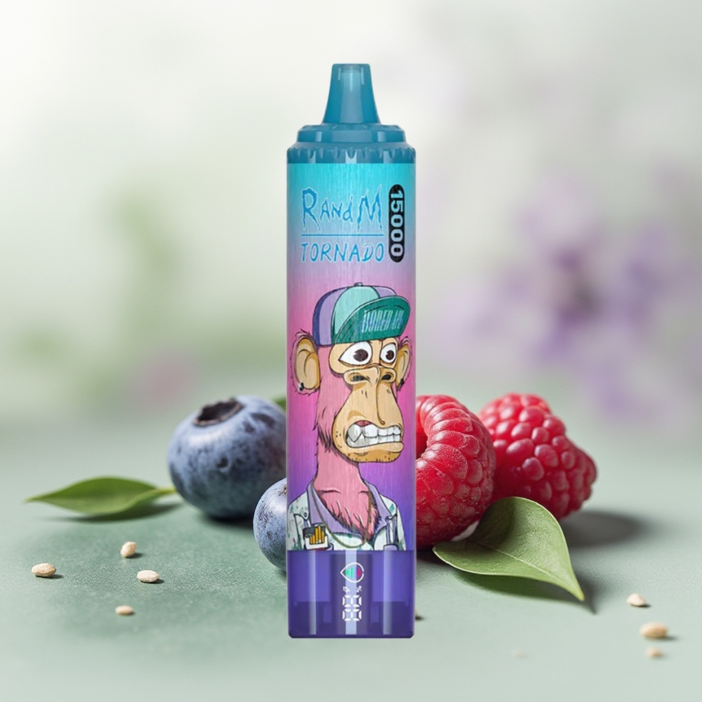 Wholesale Pakistan RandM Fumot Tornado 15000 Puffs Disposable Vape Blueberry Raspberry 0%,2%,3%,5% Nicotine Contain