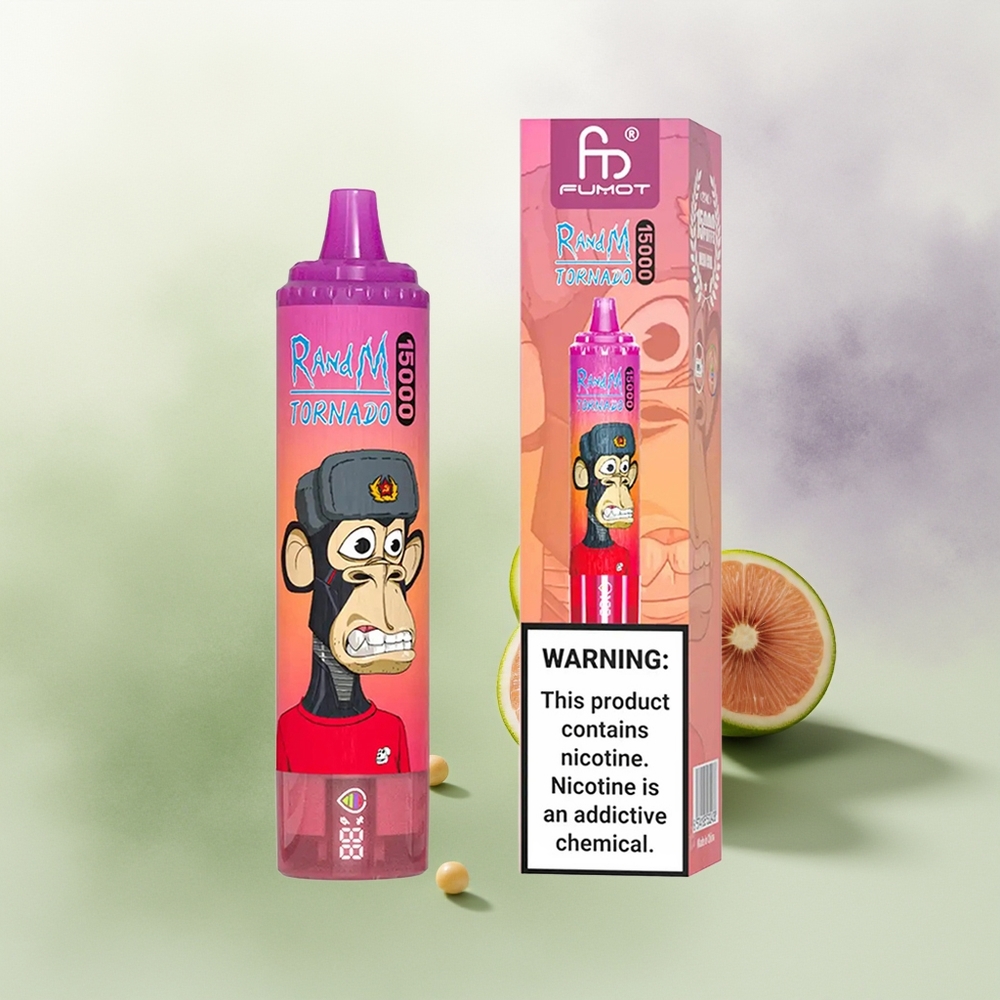 Wholesale Pakistan RandM Fumot Tornado 15000 Puffs Disposable Vape Dragon Fruit 0%,2%,3%,5% Nicotine Contain