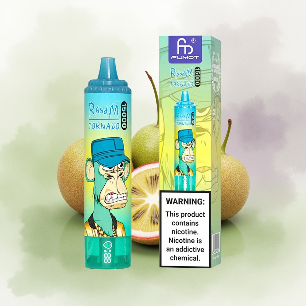 Wholesale Pakistan RandM Fumot Tornado 15000 Puffs Disposable Vape Kiwi Passion Fruit Guava 0%,2%,3%,5% Nicotine Contain