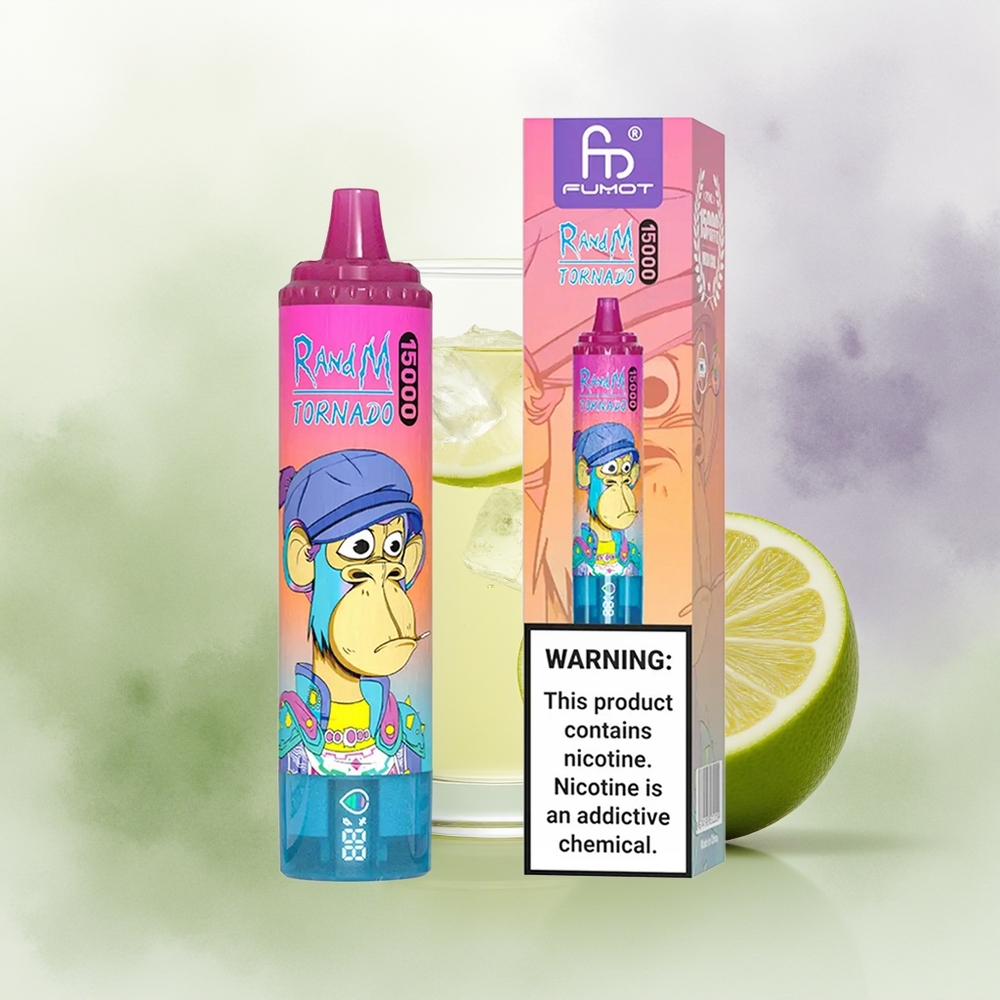 Wholesale Pakistan RandM Fumot Tornado 15000 Puffs Disposable Vape Lemonade 0%,2%,3%,5% Nicotine Contain
