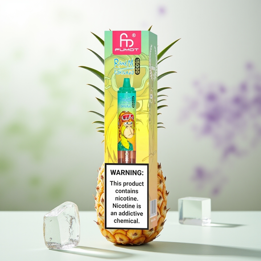 Wholesale Pakistan RandM Fumot Tornado 15000 Puffs Disposable Vape Pineapple Ice 0%,2%,3%,5% Nicotine Contain